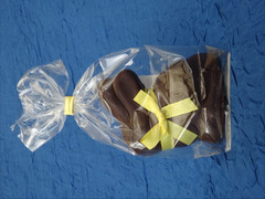 kleines Schneehäslein m. Schleife
Nr. 52b  50g dunkle Schokolade